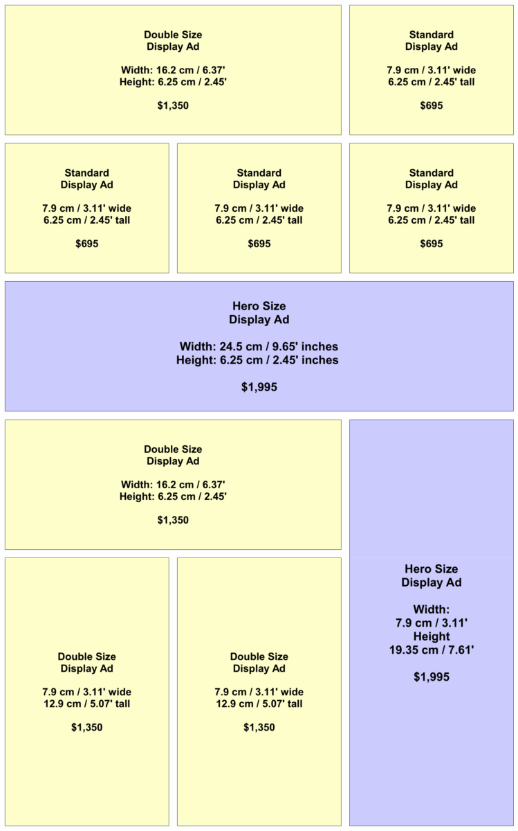 Druthers ad sizes 2025 display advertisement
