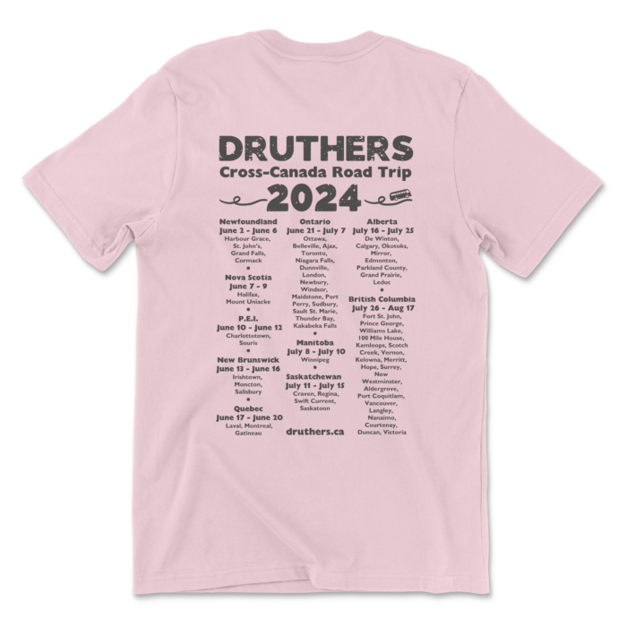 Druthers Road Trip Shirt 2024 Updated Pink