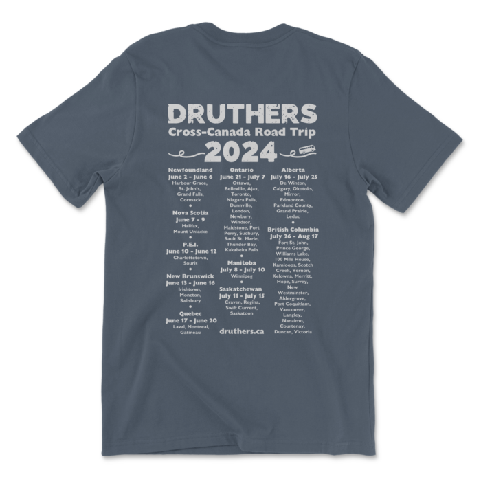 Druthers Road Trip Shirt 2024 Updated Vintage Navy