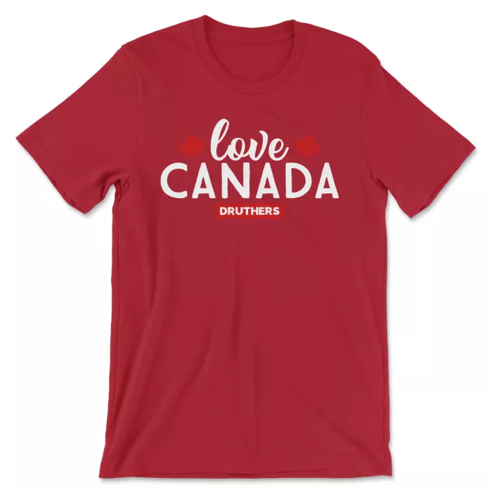 Druthers Shirt Love Canada Canvas Red