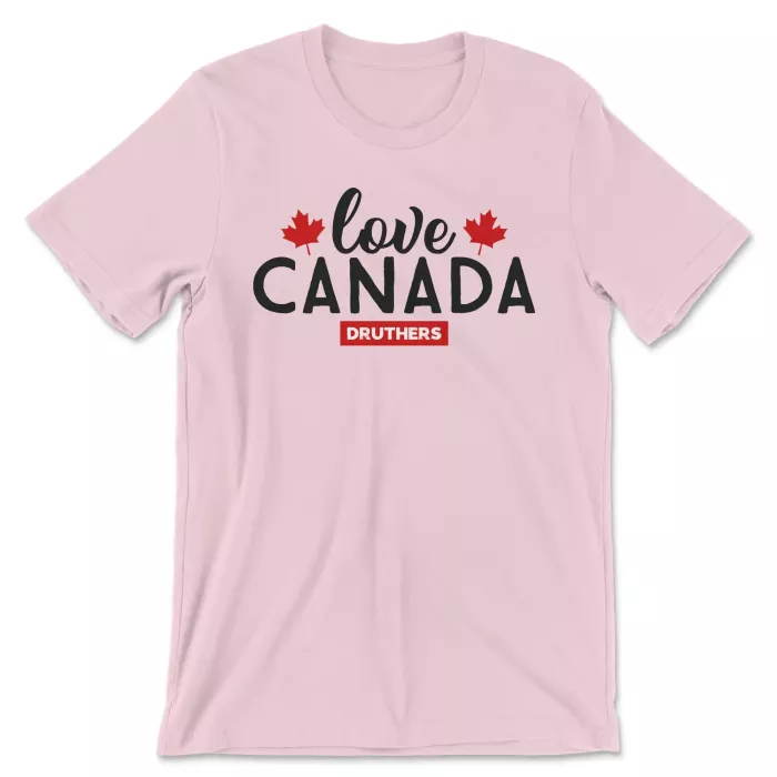 Druthers Shirt Love Canada Pink