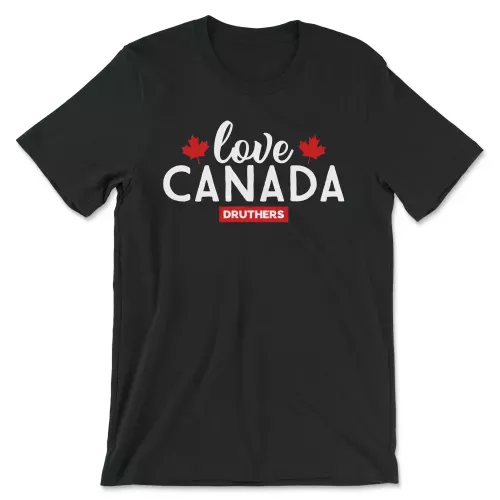 Druthers Shirt Love Canada Vintage Black