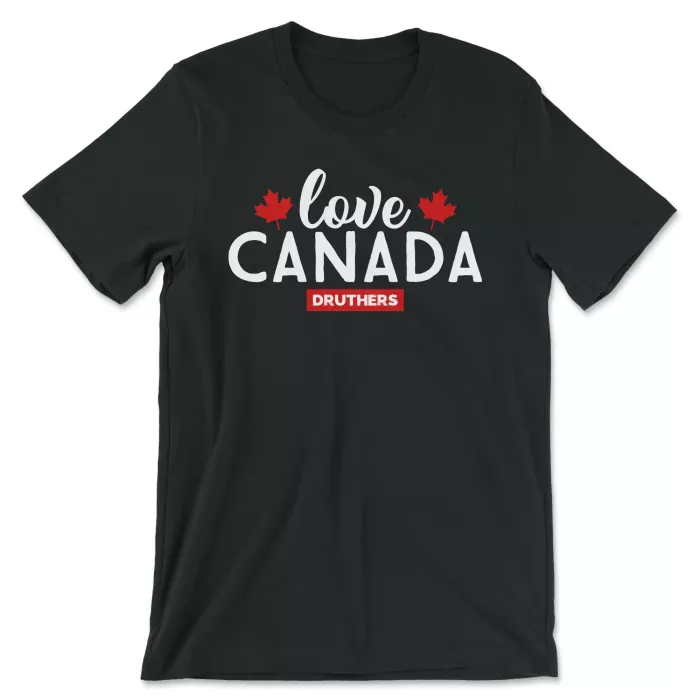 Druthers Shirt Love Canada Vintage Black