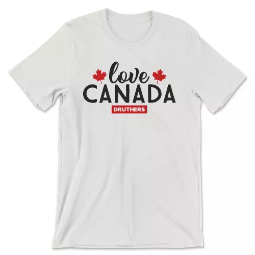 Druthers Shirt Love Canada Vintage White