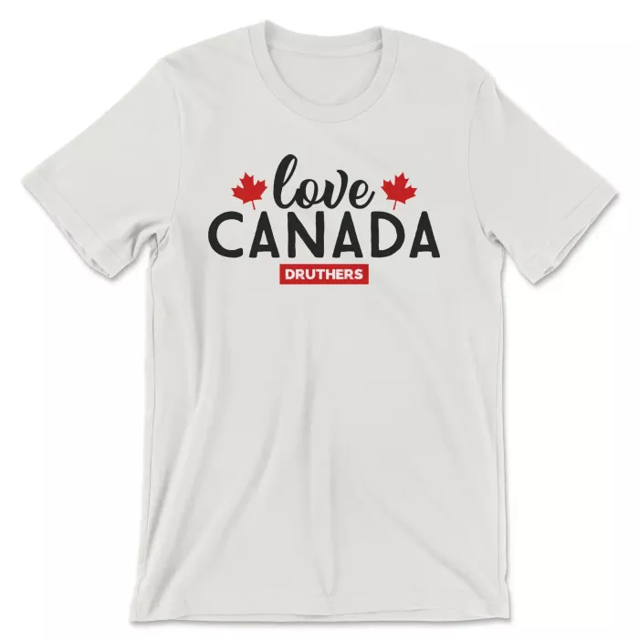 Druthers Shirt Love Canada Vintage White