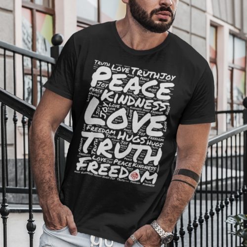 Druthers Shirt Peace Love Truth Mockup01 3
