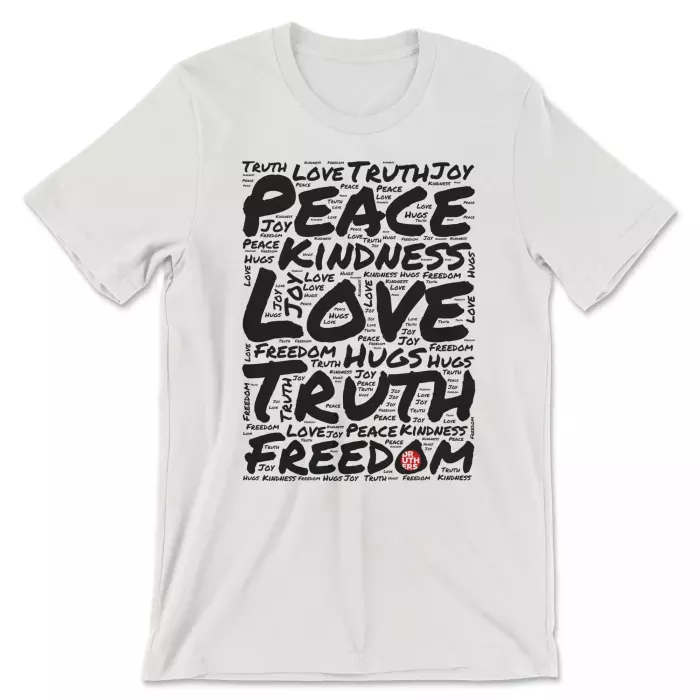 Druthers Shirt Peace Love Truth Vintage White