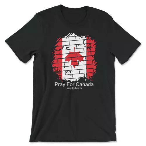 Druthers Shirt Pray For Canada Vintage Black
