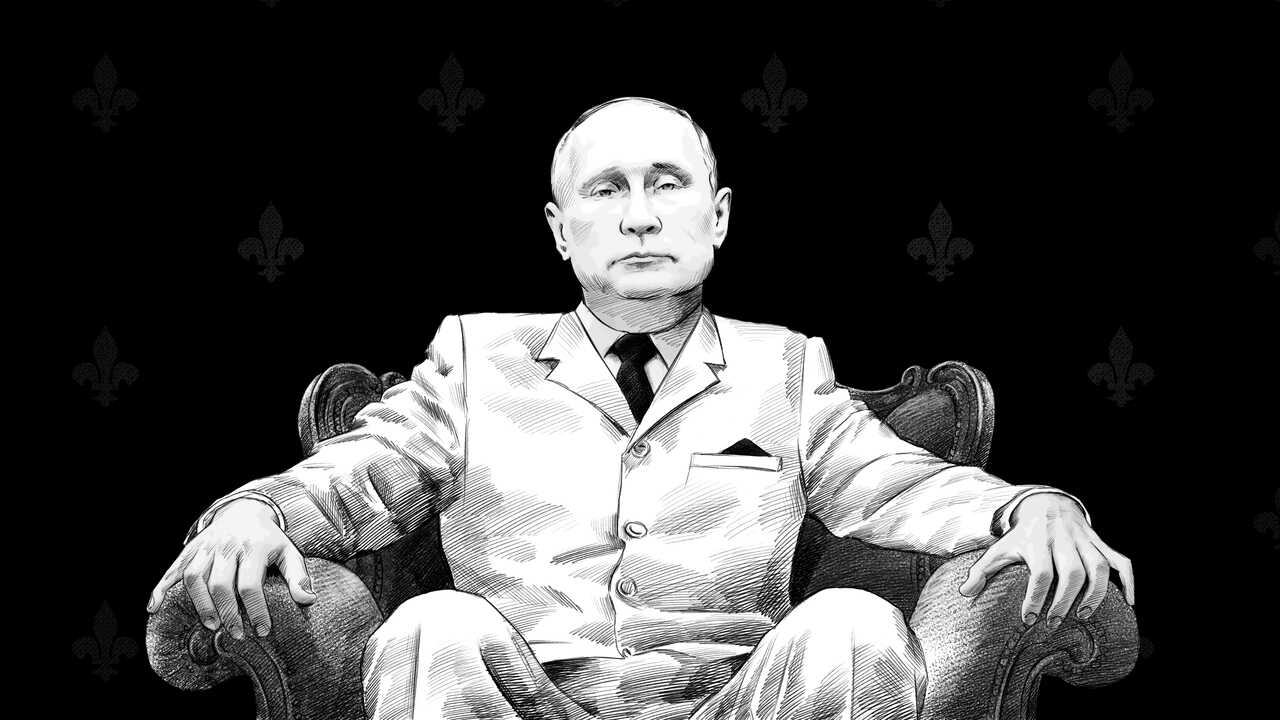 Vladimir,putin.,portrait,drawing,illustration.,april,20,,2020